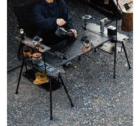 Modulo Igt Espandibile Tavolo Combinato Portatile per Barbecue All'aperto, Gite