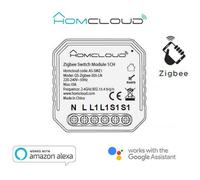 Modulo Interruttore Zigbee intelligente da inserire nella scatola elettrica 503, comandabile da Smartphone e Vocalmente. Necessita di centralina Hub Zigbee Homcloud.
