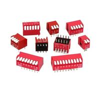 Modulo interruttore a scorrimento 5 pezzi 1-10PIN 1,27/2,54 mm | SMD/DIP Toggle Snap Dial Switch Position Pitch(Red side dip 2.54MM,8Pin)