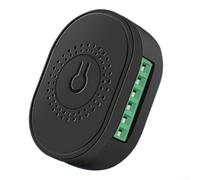 Modulo interruttore compatibile con Zigbee per dispositivi intelligenti Tuya, funzionamento a doppio canale senza cablaggio neutro, supporta fino a 16 A di carico (nero)