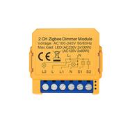 Modulo Interruttore Dimmer Intelligente Tuya Zigbee Controllo 2CH Luci LED Interruttore Dimmerabile Regolazione Continu Controllo Vocale