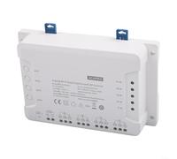 Modulo interruttore intelligente WiFi a 4 canali per Sonoff 4CH R3 PRO R3 R3 montato su rotaia, relè controllato RF con app integrazione vocale, telecomando in plastica bianca (4CH Pro R3)