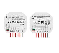 Modulo interruttore WiFi intelligente a 4 vie da 2 pezzi, interruttore di controllo della luce intelligente Tuya