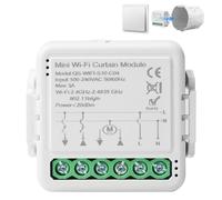 Modulo interruttore WiFi Smart per avvolgibili, interruttore da incasso WiFi Smart con impostazione del tempo per tende, persiane e tende da sole. Compatibile con Google Home/Smart Life/Tuya Smart