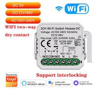 Modulo interruttore WiFi/zigbee Smart Dry Contact Relè interruttore fai da te per casa intelligente DC 12-48V AC 100-240V compatibile con Alexa Google Home