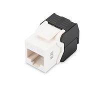 Modulo DIGITUS Keystone - Cat-6A - non schermato - RJ45 - Classe EA - 500 MHz - 10GBase-T - Senza utensili di montaggio - Bianco, Modulo Keystone, Cat 6A - Non Schermato