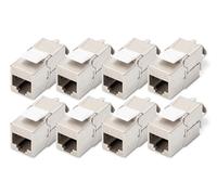 DIGITUS Modulo Keystone Cat-6A schermato - 8 pezzi - Jack RJ45 - 500 MHz 10GBase-T - AWG 26-22 - Progettabile - Con fascetta - Montaggio senza attrezzi