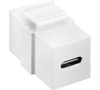 Modulo Keystone Connettore USB-Câ¢, USB 3.2 Gen 2 (10 Gbit/s), bianco, bianco, bianco
