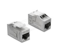Modulo Keystone Delock 91122 RJ-45 Cat6a Zinco Piatto Argento Bianco