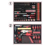Modulo - KS TOOLS - 714.0184 - Set di utensili con 2 cassetti - Per carrello - 184 pezzi
