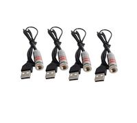 Modulo laser a linea rossa Modulo laser industriale Focus regolabile Lunghezza della linea 39 ″ Diametro del connettore USB 12mm（point-4pack）