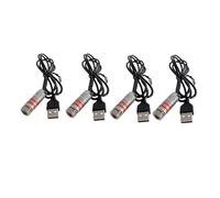 Modulo laser a linea rossa Modulo laser industriale Focus regolabile Lunghezza della linea 39 ″ Diametro del connettore USB 12mm（traverse-4pack）