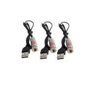 Modulo laser a linea rossa Modulo laser industriale Focus regolabile Lunghezza della linea 39 ″ Diametro del connettore USB 12mm（point-3pack）