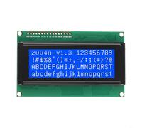 Modulo LCD 20 x 4 con retroilluminazione blu e gialla, display seriale dei caratteri 5 V per MCU, componenti elettronici fai da te per Arduino, sostituzione dello schermo del pannello di controllo