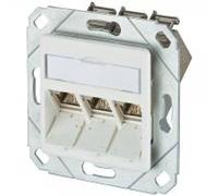 Modulo METZ CONNECT E-DAT 3 porte UPk Cat.6A, bianco puro NEW
