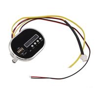 Modulo musicale per bambini auto elettrica 12 V, lettore MP3 con porta USB, chip musicale, ricambio per veicolo per bambini con altoparlante e indicatore batteria, alloggiamento in plastica (n. 2 12 V