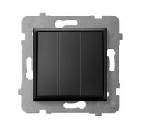 MODULO NERO OPACO CONNETTORE 3X MORSETTI A MOLLA ARIA LP-13U/m/33