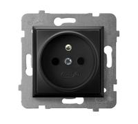 MODULO NERO OPACO PRESA 1X Z/U MORSETTI A VITE ARIA GP-1UZ/m/33