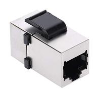 Modulo passante per connettore cavo di rete ABS 2 pezzi Modulo RJ45 Cat6 a porta singola, modulo RJ45, presa di comunicazione per apparecchiature elettroniche
