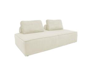 Modulo per divano modulare in velluto a coste, 2 posti Crema - 180x90x78 cm