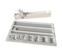 Modulo per la creazione di Yuletide - Calendario con 25 date Pannello in morbido poliestere, Creatore di dolci pieghevoli, Creatore di sformatura liscia | per i creatori argilla resina ho