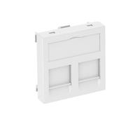 MODULO PORTADATI PER INSTALLAZIONE ELETTRICA OBO BETTERMANN DTG-2C RW1 - Dimensioni 45x45x9 mm, Peso 0.011 kg, Colore bianco