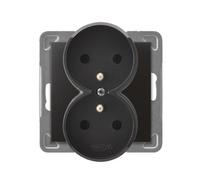 MODULO PRESA ANTRACITE 2X MORSETTI Z/U IMPRESSION GP-2YRZ/M/50