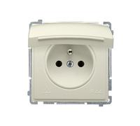Kontakt-Simon BMGZ1B.01/12 - Presa di corrente in plastica IP44, 250 V, 75 mm, 50 mm, colore: Beige