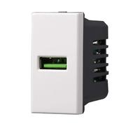 Modulo Presa Caricatore USB 5V 2,1A Colore Bianco Compatibile Con Bticino Axolut