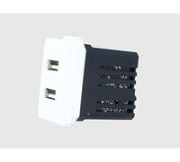 Modulo Presa Caricatore USB, Compatibile Con Bticino Matix, Ricarica Veloce (2 X USB 5V 2.1A)