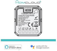 Modulo PuIsante/Interruttore 4CH Wi-Fi da incasso