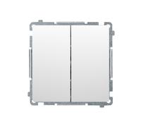 MODULO PULSANTE BIANCO 2X 2Z MORSETTI A MOLLA BASIC BMP2.01/11
