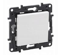 Modulo pulsante bianco Niloe Step 1X 1Z con terminali a molla 6A 250V 863109