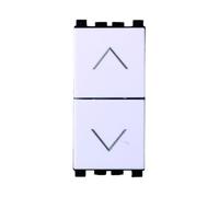 Modulo pulsante doppio, interblocco saliscendi, serie Venus, bianco, compatibile con Vimar Arke' - Ettroit VA1204B