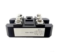 Modulo Raddrizzatore a Ponte Monofase per MDQ-100A, 1600V Modulo Diodi 4 Terminali, Alloggiamento in Plastica, 100 x 50 x 40 mm, Nero