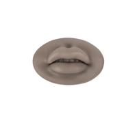 Modulo Realistico for Labbra Finte for Pratica Del Tatuaggio In Silicone 5D for Forniture Di Trucco Semipermanente for Microblading(Dark Coffee Skin)