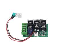 Módulo regulador de motor 20A, módulo de control de velocidad de motor PWM de alta potencia para motores DC de 12-24 V con ajuste mediante perilla, regulador compacto de motor DC