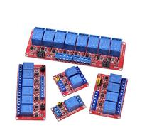 Modulo relè 1 2 4 6 8 canali 5 V 12 Schermatura scheda modulo con supporto accoppiatore ottico Trigger alto e basso livello pz(12v 6 Channel Red)