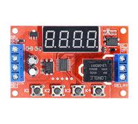 Modulo relè 12V 2 pezzi, tempo di ritardo programmabile display digitale, modalità di ritardo 32, supporti di carico 250V/10A, isolamento ottico, pulsanti 4 funzionamento di controllo facile per