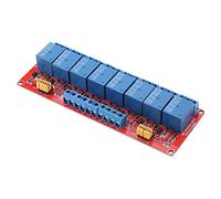 Modulo Relè 12V, Akozon Scheda Modulo Relè a 8 Canali con Isolamento a Optoisolatore, Modulo Relè a Trigger Alto e Basso con Fori per Bulloni di Fissaggio(12V)