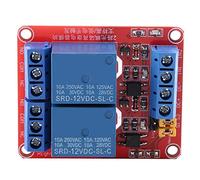 Modulo Relè 2 Canali 5/12/24V Modulo Relè Optoaccoppiatore Isolato Modulo Trigger alto e Basso Livello, 1 PZ(12V)