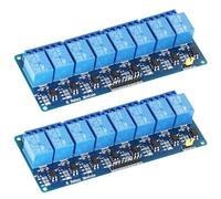 Modulo relè, 2 pezzi, 5 V, 8 canali, modulo relè con optoaccoppiatore, trigger di basso livello, compatibile con Arduino con AVR, PIC, ARM, SPS