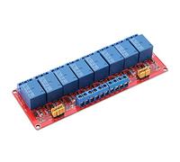 Modulo Relè 24V, Akozon Scheda Modulo Relè a 8 Canali con Isolamento a Optoisolatore, Modulo Relè a Trigger Alto e Basso con Fori per Bulloni di Fissaggio(24V)