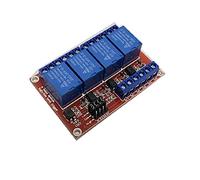 Modulo relè 4 vie canali 5V 12V 24V Board Shield con supporto isolamento accoppiatore ottico Trigger alto e basso livello for Arduino 1Pcs(12V)