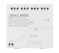 Modulo relè 4CH per Tuya per Smart Life con ingresso DC5-32V e segnale RF 433MHz per automazione domestica e controllo vocale (4CH AC85-250V con alloggiamento)