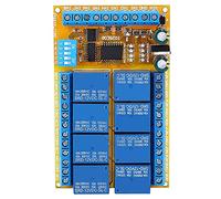 Modulo Relè 8 Canali, Multifunzione con Auto Blocco e Interlock, Condizionatore di Potenza 5V 12V 24V (12V) - Controllo Indipendente, Quattro Modi Operativi, Uso Versatile (12V)