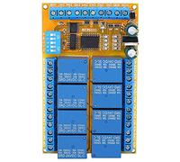 Modulo Relè 8 Canali, Multifunzione con Auto Blocco e Interlock, Condizionatore di Potenza 5V 12V 24V (12V) - Controllo Indipendente, Quattro Modi Operativi, Uso Versatile (24 V)