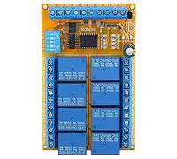 Modulo Relè 8 Canali, Multifunzione con Auto Blocco e Interlock, Condizionatore di Potenza 5V 12V 24V (12V) - Controllo Indipendente, Quattro Modi Operativi, Uso Versatile (5 V)