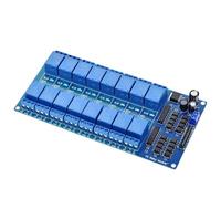 Modulo relè a 16 canali da 5 V e 12 V for, ARM, AVR, DSP, scheda relè elettronica, accoppiatore a cinghia, isolamento fai da te. (12 V 16 Channel)