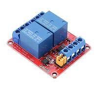 Modulo relè a 2 Canali Scheda di Controllo 5V 12V 24V con Isolamento Fotoaccoppiatore Trigger di Livello Alto e Basso 50x41x18,5 Mm (5V)